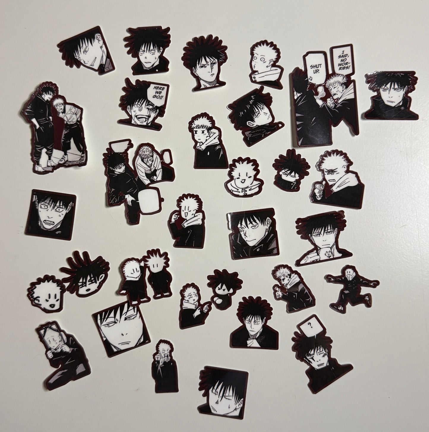 Yuji Itadori and Megumi Fushiguro Goofy Die Cut Stickers Jujutsu Kaisen