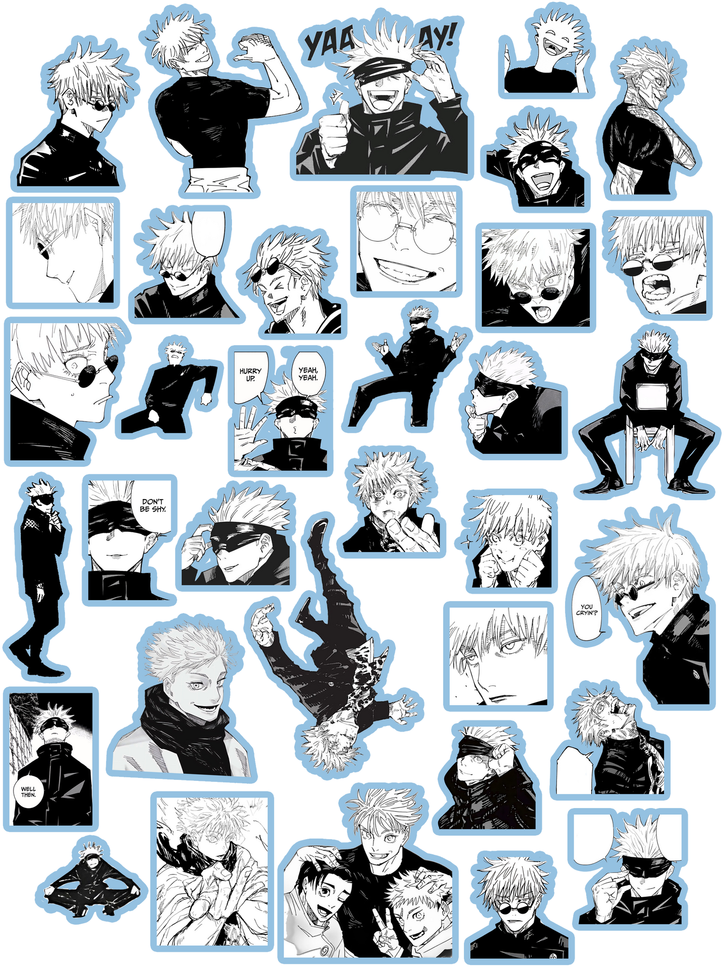 Satoru Gojo Die Cut Sticker Pack Jujutsu Kaisen